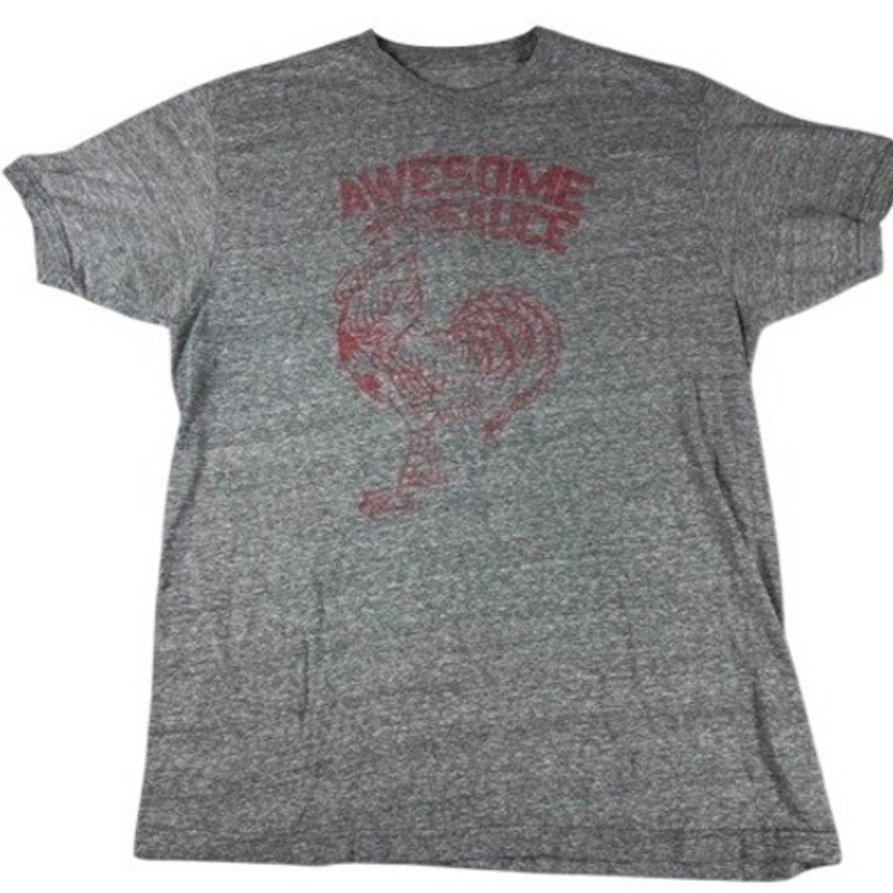 Awesome Sauce Rooster Men's Large distressed print,‎ vintage style, Graphic Tee